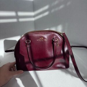 Vintage Deep Burgundy Coach Peyton Bag